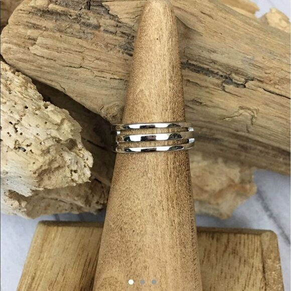 Triple Band Sterling Silver High Polish Toe Ring - Picture 5 of 5